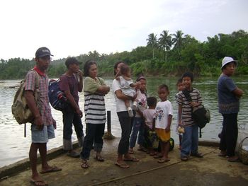 Waitin for the boat... The town is a two hour boat ride... No planes, trains, buses, or auto access down there...
