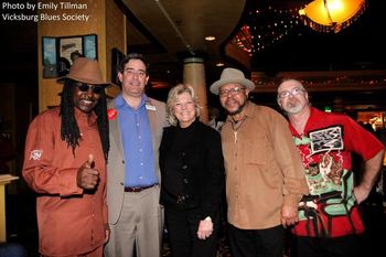 Vicksburg Blues Society wtih Ameristar Casino Manager and the band...

