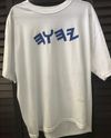 YHWH T-SHIRT White with Blue letters