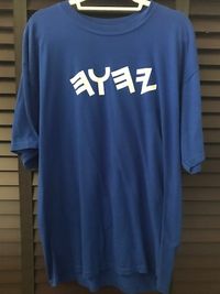 YHWH T-SHIRT Blue with White letters