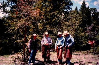 Lunch cookout, Table Mountain WY 1992
