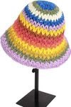 Beach Blues Foldable Wide Brim Crochet Straw Hat