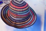 Beach Blues Foldable Wide Brim Colorful Crochet Straw Hat
