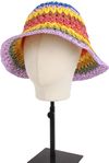 Beach Blues Foldable Wide Brim Crochet Straw Hat