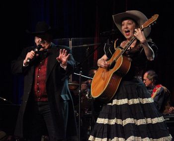 Onstage at the Rodeo Opry in Oklahoma City Stockyards.  Great shot from Cindy Scarberry.
