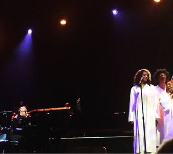 Onstage with the legend
