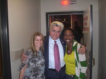 Gina, Jodi Lieberman & Jay Leno backstage @ The Tonight Show
