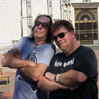 Todd Rundgren & me posing at Hearst Castle - August 2014
