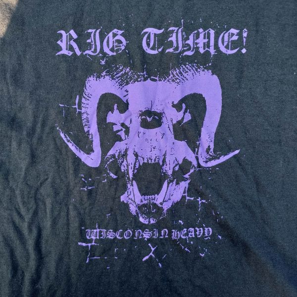 Purple Skull on Black T-Shirt 