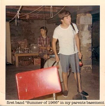 Joe's first band in his parent's basement
