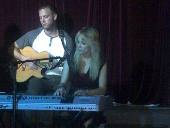 Playing the Parlor with Amy Jean Davis and band
