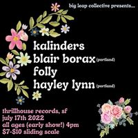 Big Leap Collective Presents: Folly / Blair Borax / Kalinders / Hayley Lnn