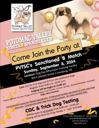 Potomac Valley Tibetan Spaniel Club Match, CGC and Trick Dog