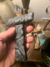 Black ebony small wall cross 