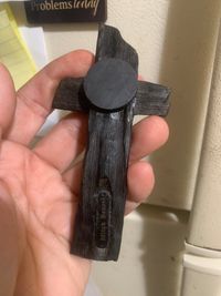 Black ebony cross magnet 