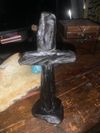 Black ebony stand alone cross 