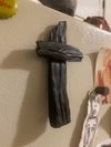 Black ebony cross magnet 