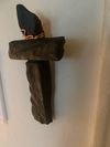 Black ebony small cross from driftwood 