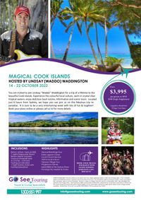 Go See Touring - Magical Cook Islands with Lindsay Waddington