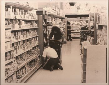 Fun with grocery clerks Ralph's Market, Sunset Blvd. 1977
