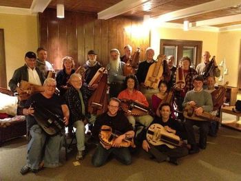 Celtica's Tammera Lane 3rd from the left back row, at Bloomington Indiana's 1st Hurdy Gurdy Workshop!
