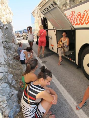 My first performance in Croatia was entertaining my fellow busmates during a 3-hour traffic jam on the coastal road outside Dubrovnik.
