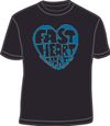 Fast Heart Mart turquoise and black t-shirt (unisex)