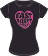 Fast Heart Mart pink and black t-shirt (ladies)