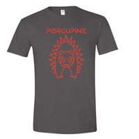 Porcupine T-Shirt - Gray/Blood Orange