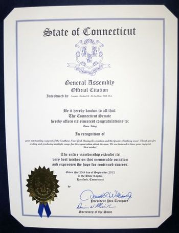 State of Connecticut Official Citation
