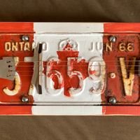 #39 Canada License Plate Guitar