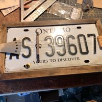 #29 Ontario License Plate Guitar