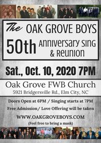 Oak Grove Boys 50th Anniversary Sing