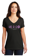 Women's V-neck Pink DG&CO logo