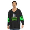 Rat and Trash Can Sublimated Black/Green Hockey Jersey