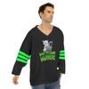 Rat and Trash Can Sublimated Black/Green Hockey Jersey