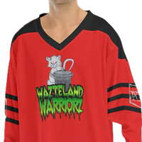 Greetingz from the Wazteland Red/Black Hockey Jersey