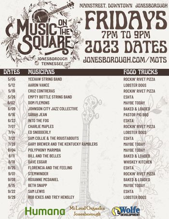 2023 Music on the Square Lineup

