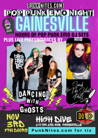 Pop Punk Emo Night GAINESVILLE by PunkNites with Dancing With Ghosts and Sarah and the Silent Poets