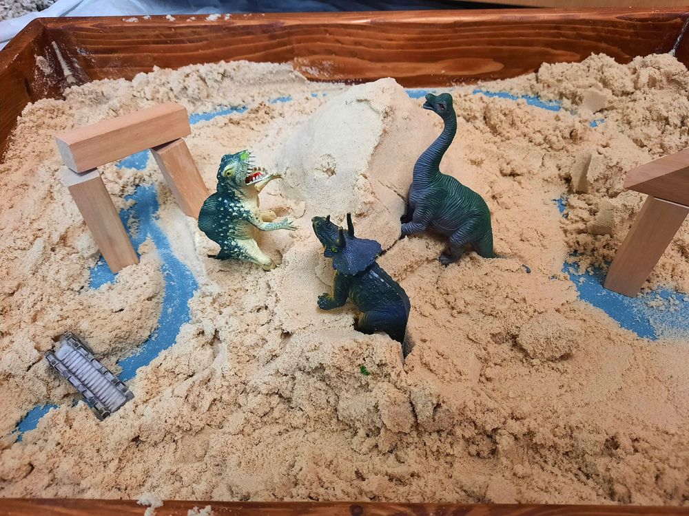 sandbox dinosaurs - Dragonfly Play Therapy
