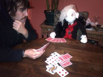 Tommy Joe Ratliff beating Xander at cards
