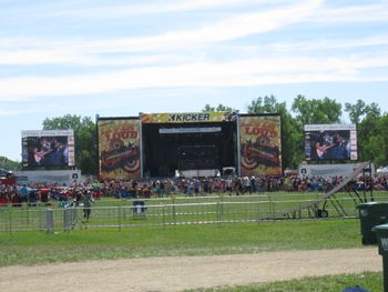The Main Stage looms in the distance
