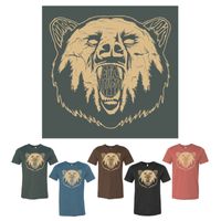 Tan print - Ozark Noir Bear T shirt