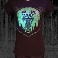 Contoured Slim Fit T-Ozark Noir Bear-Glow In The Dark