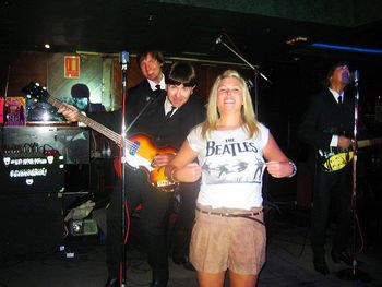 This is Amber from Edimburgh showing off her t-shirt and pulling her piercings "auchhh" hahahah
