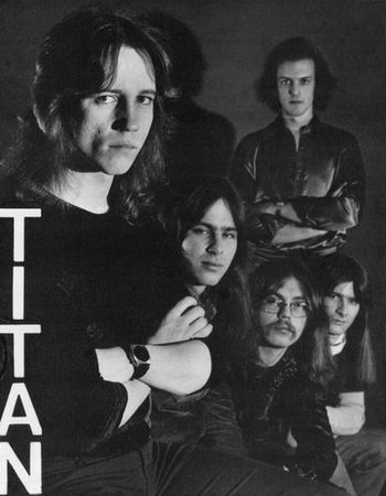 Titan v2. DL, Dave Mara (1954-2020), Bill Turner, Peter Dobson, Jeff Mara (1956-2012)
