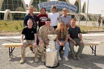 with The Carpet Frogs, General Walt Natynczyk, Stanley Cup, Kandahar, Afghanistan 2010
