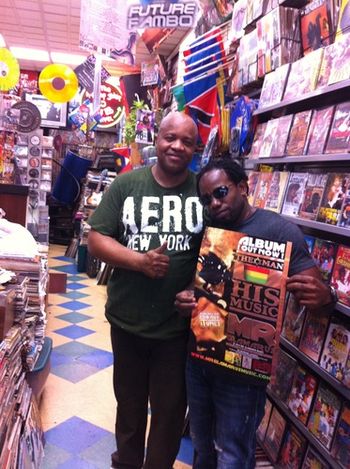 Mr.Glamarus Street Team out promoting his new album (The Man - His Music) @Moodies Records Bronx NYC
