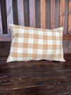 Cream APPA-LATCH-UH Pillow With Checkered Back 