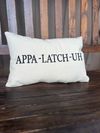 Cream APPA-LATCH-UH Pillow With Checkered Back 
